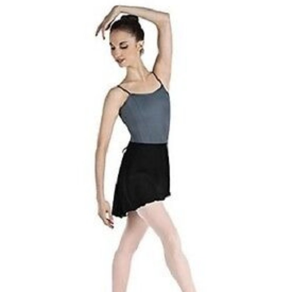 Body Wrappers 990X Black Women's Extra Large Tapered Pull-On Mock Wrap Skirt